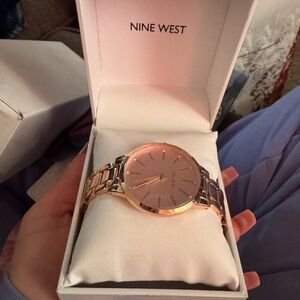 Nine West Metallic Pink Watch
